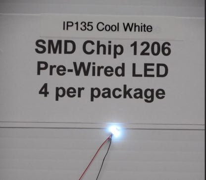 IP135 4 cool white 3v SMD 1206 chips, by Iron Penguin