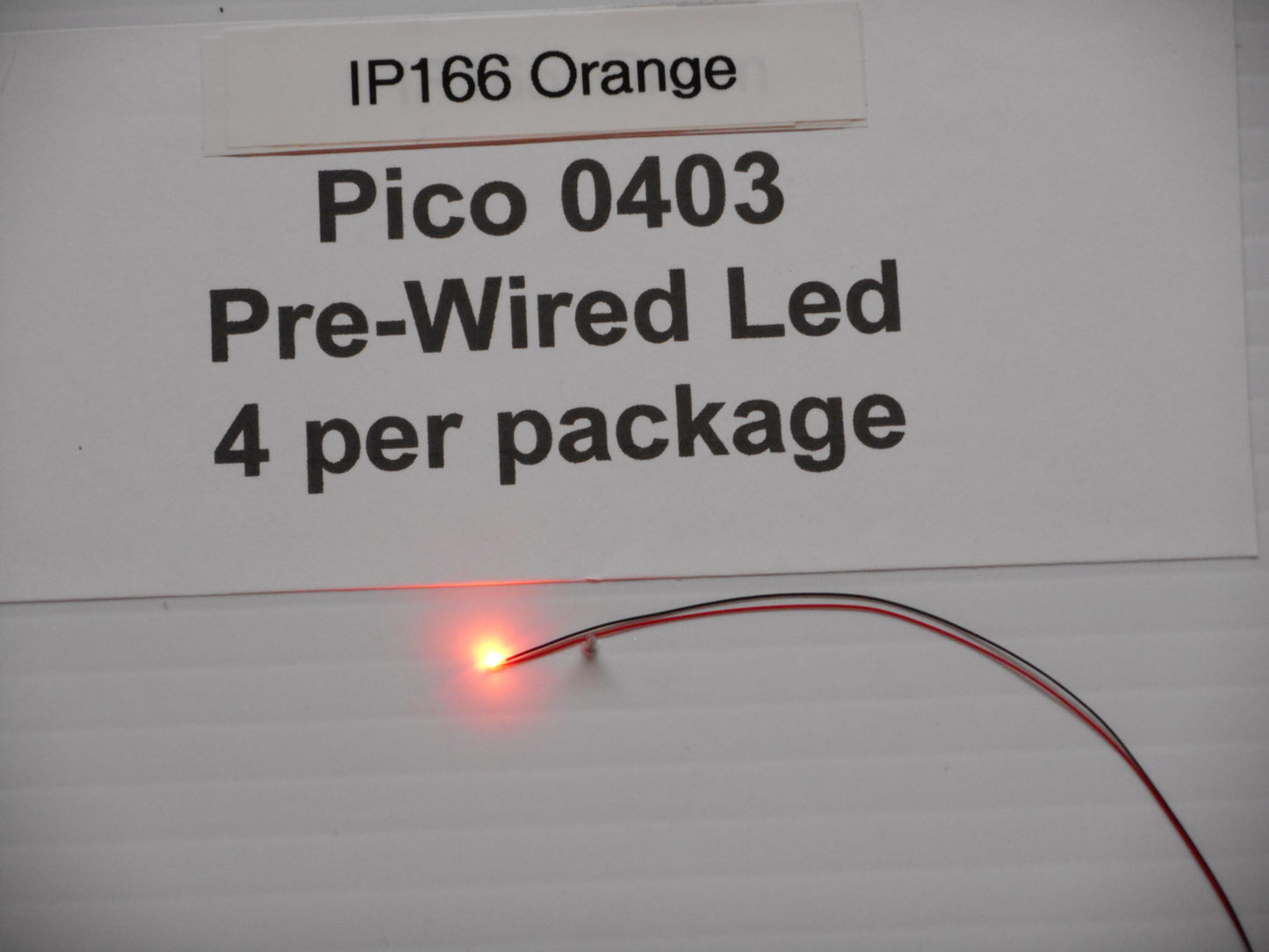 IP166  4 Orange 0402 Pico LED pre-wired by Iron Penguin