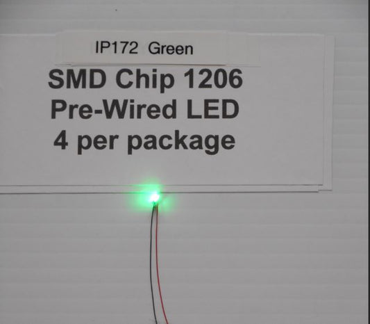 IP172  4 green 3v SMD 1206 chip, by Iron Penguin