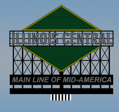 88-3051 Illinois Central Railroad (Large) by Miller Signs