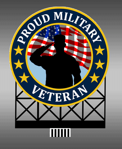 88-6301 Large Proud Veteran  Lighted Billboard  by Miller Signs