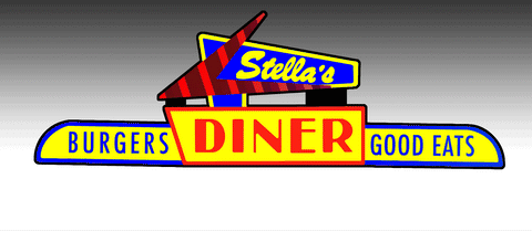 44-6452 Small Stella's Diner Billboard  by Miller Signs