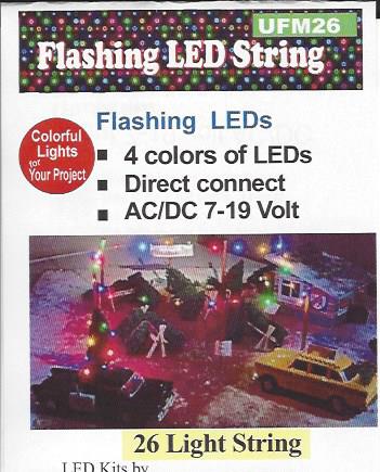 UFM26 Flashing Colored String of LEDs by Evan Designs