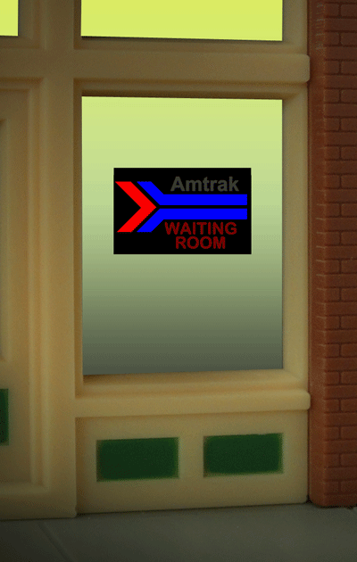 Amtrak Window Sign