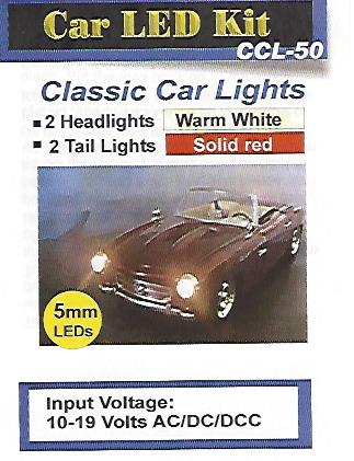 Classic die cast car head lights & tail Lights 5MM