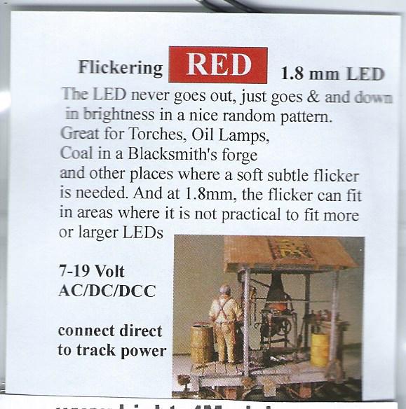 Fire Model Light FLU3 Flickering red fire LED – Lights4Models