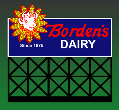 Large Model Borden's Dairy Animated & Lighted Billboard