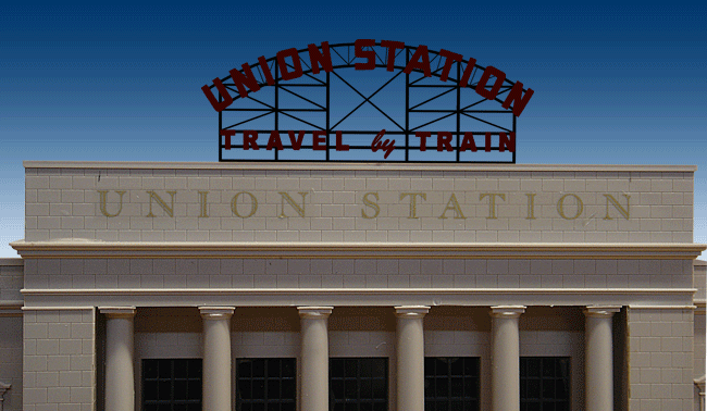 Large Model Union Station Animated {& Lighted Sign