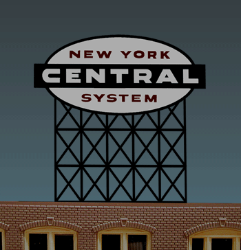 Model New York Central RR Animated Lighted Billboard