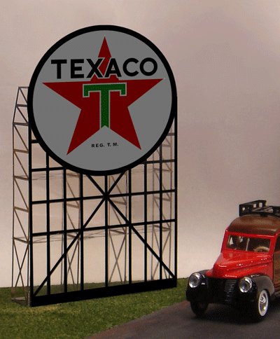 Small Model Texaco Animated & Lighted Billboard