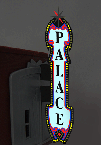 Double sided Theater animated sign