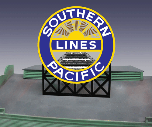 Small Model Southern Pacific RR Animated & Lighted Sign