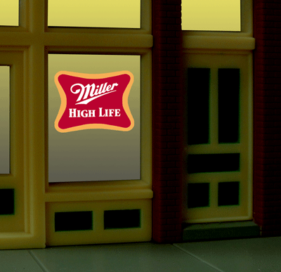 Miller beer window sign