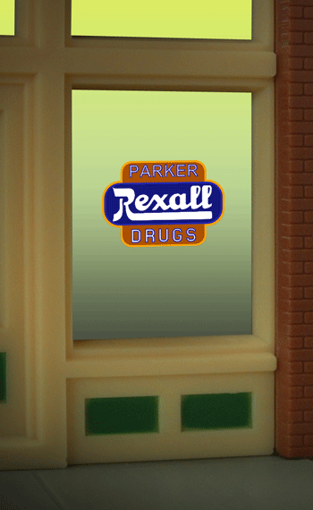 Model Rexall Drug Animated & Lighted Window Sign