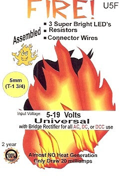 Led Model Fire Effect U5F Simulated model Fire 5mm LED Kit – Lights4Models