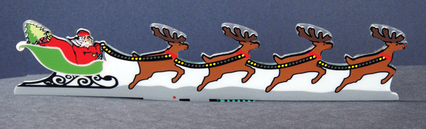 Santa and His Reindeer Deer Animated Model Liighted Display