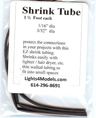 1/16th & 3/32 Shrink Tube