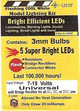 Bright Flashing Cool White LED