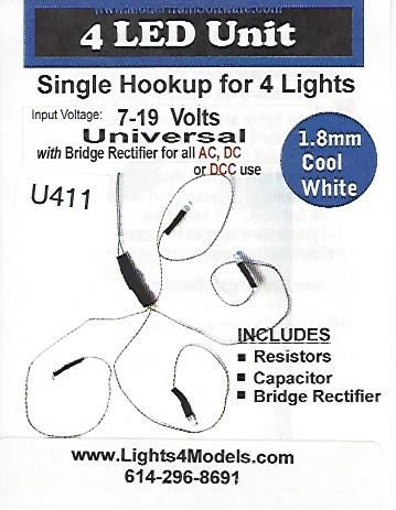 U411, 4 unit 1.8mm cool White by Evan Designs-0