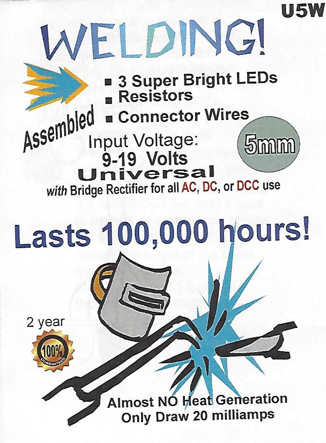 Pre-Built Welder Simulation With Blue/White 0402 LEDs – Animated Diorama Accessory, C-10 Mint