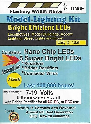 UN0F Flashing Nano Chip, Color=Warm White Pkg=5 by Evan Designs-0