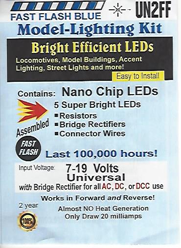 UN2FF Fast Flashing Nano Blue Chip, Pkg=5 by Evan Designs-0