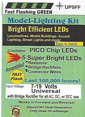 UP5FF Fast Flashing Green Pico LED chip by Evan Designs-0