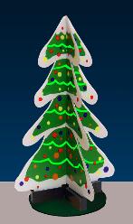 Christmas Tree Animated Model Lighted Display