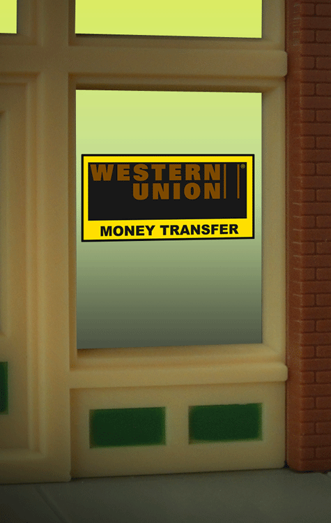 Western Union window sign